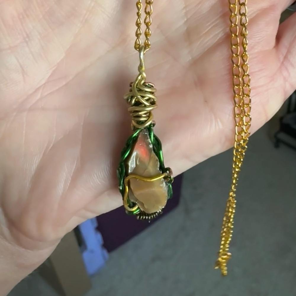 Intriguing Rough Opal Necklace - Picture 6 of 8
